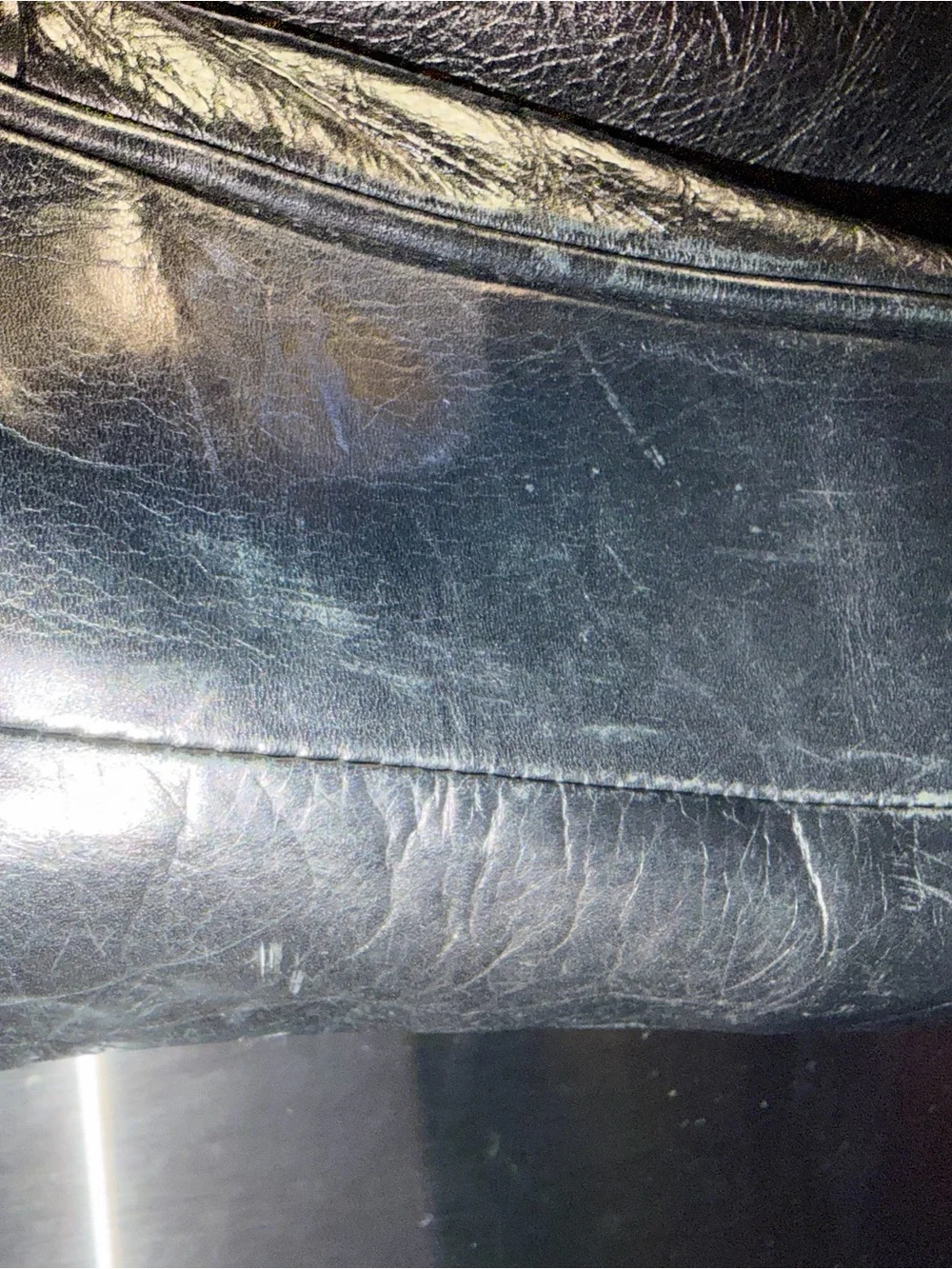 Club Monaco Black Leather Shoulder Bag with Buckle Straps - Picture 4 of 7